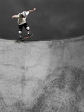 Skateboarder Performing Tricks