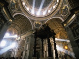 Shafts of Light Inside St. Peter's Basilica