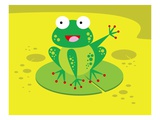 Buy Happy Frog Waving from Lilypad at AllPosters.com