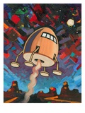 Buy Illustration of Space Ship Taking Off at AllPosters.com