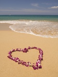 Heart Shaped Lei on Beach