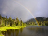Buy Rainbow Over Reflection Lakes in Mt. Rainier National Park at AllPosters.com