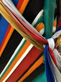 Ribbons Tied to Boat Prow for Good Luck