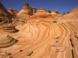 Red Sandstone Buttes and Layers in Desert Photographic Print