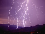 Lightning Strikes in the Foothills near Tucson