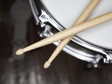 Snare Drum and Drumsticks Photographic Print