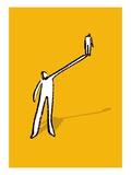 Person Balancing on Hand Giclee Print