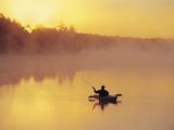 Fly-fishing in Lake Muskoka, Ontario