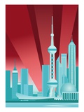 Pudong Skyline Giclee Print