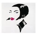 Buy portrait of young woman with red lipstick, close-up at AllPosters.com