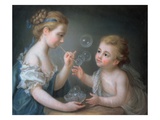 Children Blowing Bubbles