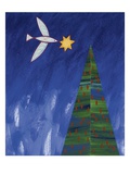Bird with Star Flying to Put on Christmas Tree