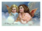 A Merry Christmas with Two Praying Angels