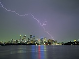 Lightning Striking City