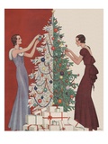 Decorating the Christmas Tree Giclee Print