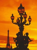 Street Light on Pont Alexandre III at Sunset