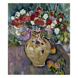 Still Life of Fruit and Flowers in a Vase