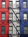 Red, White, and Blue Apartment Building