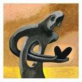 Man with Arms Through Torso Holding Heart
