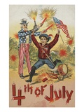 4th of July with Firecrackers Giclée-Druck