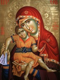 Virgin and Child Icon at Aghiou Pavlou Monastery on Mount Athos