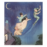 Buy Away They Floated into the Dark Blue Depths of the Starry Night at AllPosters.com