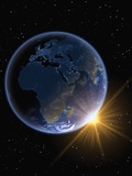 Electric Lights on Europe and Africa