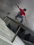 Skateboarder Performing Tricks