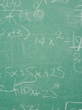 Formula written on a blackboard