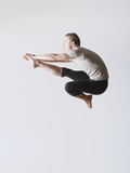 Leaping Ballet Dancer in Mid-air