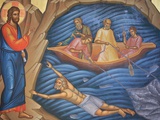 Greek Orthodox Fresco Depicting The Miracle of the Fish