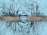 Magnetic Field Illustrated Using Iron Filings Around Bar Magnets