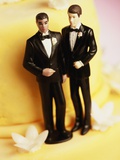 Two Groom Wedding Cake Figurines