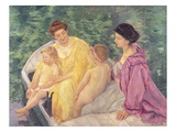 The Swim, or Two Mothers and Their Children on a Boat