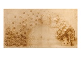 Sketch of a mortar for fragmentation bombs by Leonardo da Vinci