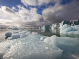 Icebergs Near Sveabreen Glacier in Nordfjorden