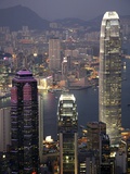 Hong Kong skyline and Victoria Harbor at night