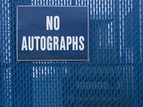 Sign on Chain-link Fence Photographic Print