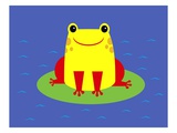 Buy Cheerful frog sitting on lily pad at AllPosters.com