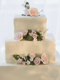 Wedding cake with flowers