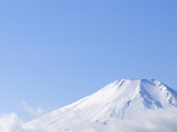 Mt. Fuji covered in snow. Yamanakako, Yamanashi Prefecture, Japan