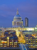 St Paul's Cathedral at night, London