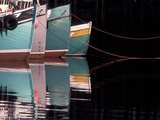 Fishing Boats and Their Reflections in Water, North Head, Grand Manan Island, New Brunswick, Canada