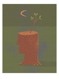 Buy Tree Trunk Face And Sprout at AllPosters.com