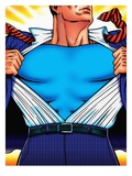 Businessman Super Hero Giclee Print