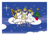 Angels singing on a cloud