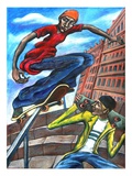Buy Two Men with Skateboard at AllPosters.com