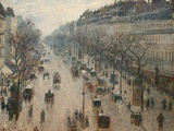 The Boulevard Montmartre on a Winter Morning Photographic Print