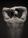 Buy Rear View of a Male Stretching His Arm Behind His Head at AllPosters.com