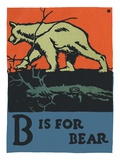 B is for bear Giclee Print